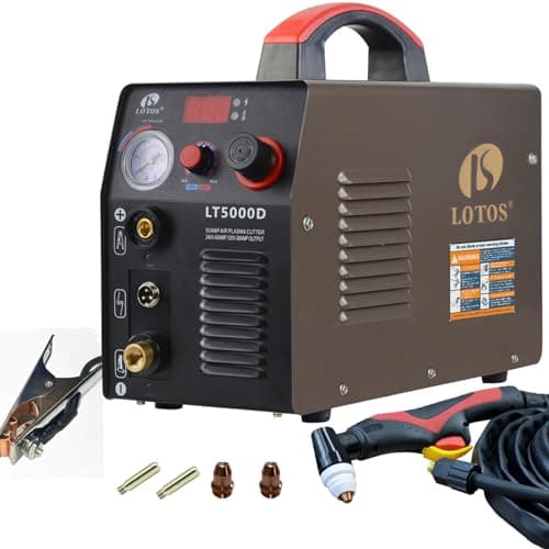 LOTOS LT5000D Plasma Cutter, 5/8 inch 16mm Clean Cut 3/4 inch 20mm Severance Cut 50A Plasma Metal Cutter Machine, Dual Voltage $104.42 + Free Shipping