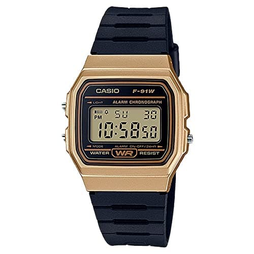 35.2 mm Casio F-91W Series Men's Digital Watch (Gold) $18