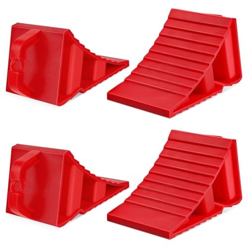 Wheel Chocks for Trailers 4-Pack for $17 + free shipping w/ Prime