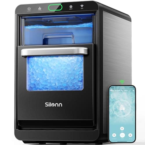 Nugget Ice Maker Countertop - ...th Silonn App, Stainless Steel