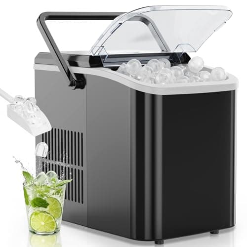 OLIXIS Countertop Ice Maker Ma...r Home Party Camping RV, Black
