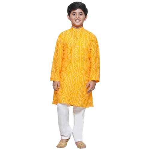 AJ DEZINES Kids Indian Ethnic Wear Kurta Set For Boys|Boys Indian Outfit|Party & Festive Wear|Traditional Kurta Pyjama|MUS-6