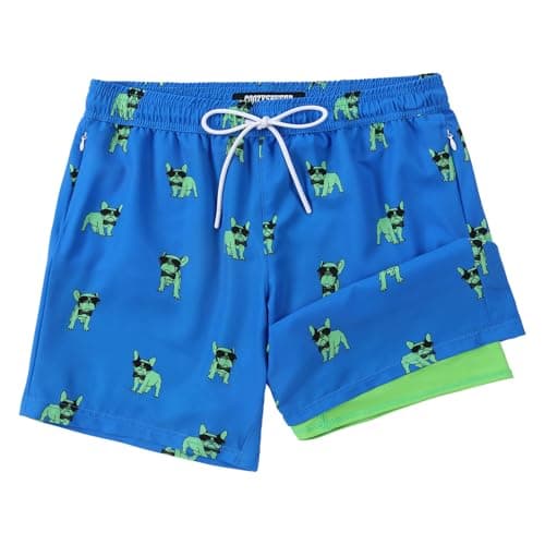 CoozySphere Boys Swim Trunks with Compression Liner Size 10-12 Swimming Shorts Quick Dry Bathing Suit