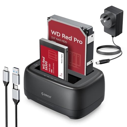 ORICO USB Type C to SATA 2 Bay Hard Drive Docking Station Duplicator/Cloner Function for 2.5 or 3.5 in HDD SSD $23.99 After Code