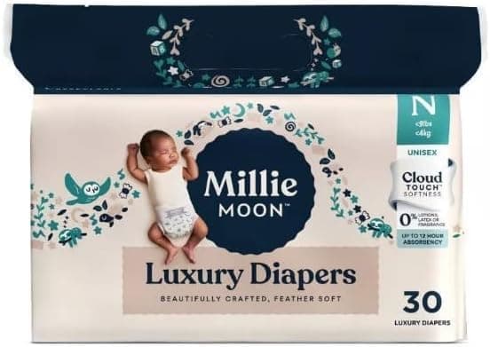 Millie Moon Luxury Disposable Diapers - (Size N and 30 Count)