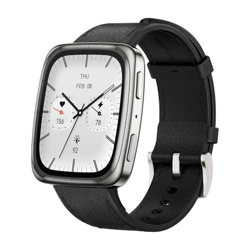 Amazfit Active 2 Premium Smart...e Glass, Leather + Sport Strap