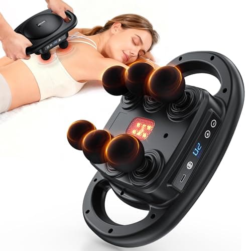 AERLANG Portable Deep Tissue Percussion Multi-Head Massage (Black) $18.90