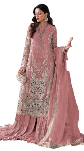 Frusha Ready to Wear Indian Pakistani Wedding Wear Palazzo Style Salwar Suit for Women (US, Numeric, 46, Regular, Regular, C)