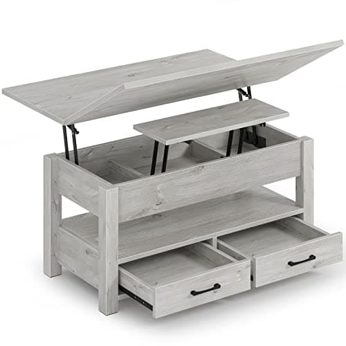 Rolanstar Multi-Function Lift Top Coffee Table w/ Drawers (Grey) $149.99 + Free Shipping