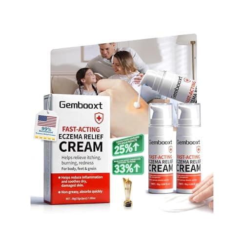 2026 Upgrade Eczema Cream【GMP Certified - 1% Hydrocortisone Maximum Strength 】Cortisone Cream【NO.1-24H Deep Soothing】Fast-Acting Skin Recovery Tech for Rash, Redness, Inflammation & Bug Bites, 2PCS