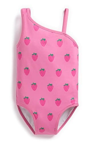 monica + andy Baby One-Shoulder Swimsuit, Sweet Strawberries, 9-12m