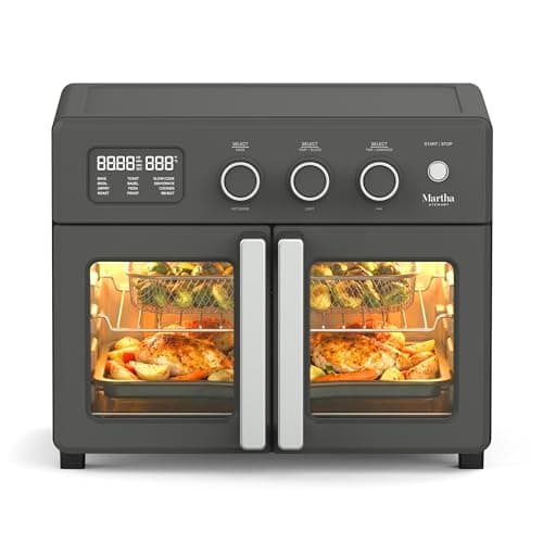 Martha Stewart French Door Air..., Stainless Steel, Caviar Gray