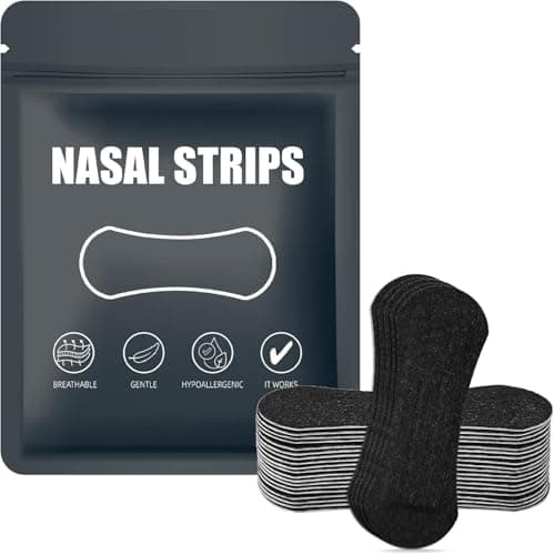 Nasal Strips, Extra Strength Nose Strips for Breathing - Nose Strips Oil & Sweat Proof Adhesive, Universal Fit Snoring Solution (60 Count)