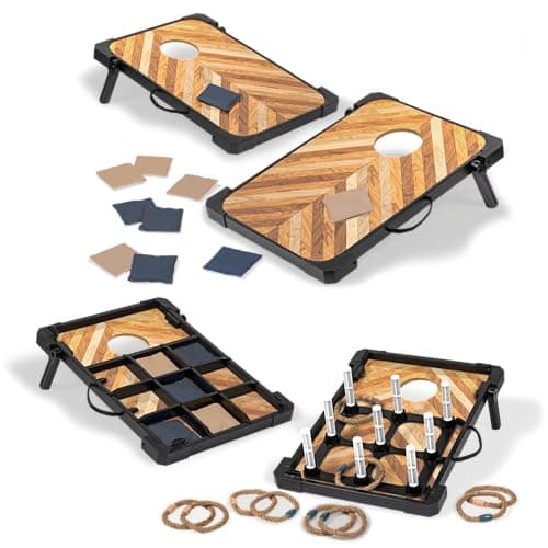 EastPoint 3-in-1 Bean Bag Toss...Flip-Out Legs for Outdoor Game