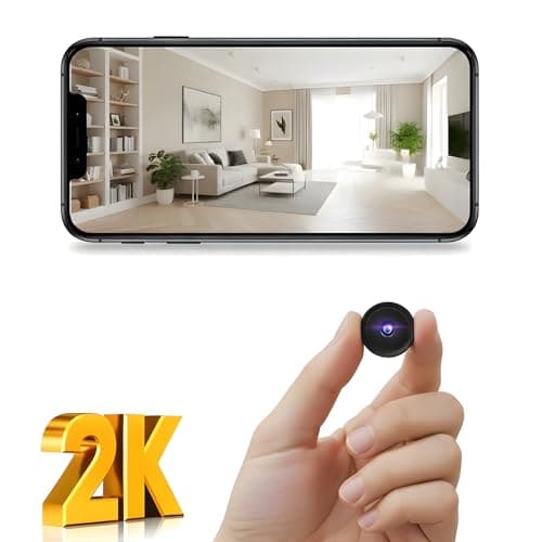 YP YuanPei 2K Hidden Camera, Mini Spy Camera Wireless for Home Security, Small Indoor Nanny Cam with Night Vision & Motion Detection, Secret WiFi Camera for Pet/Baby, Camaras Espias Ocultas, Black