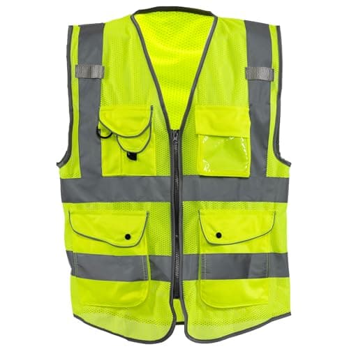 Neiko High Visibility Safety V...ckets, Neon Yellow, Medium (M)