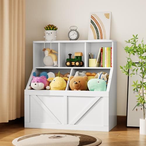 Kids Bookshelf and Toy Storage...y, Daycare, Living Room, White