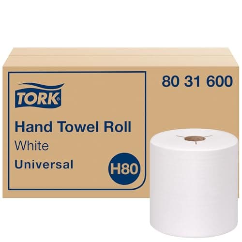 Tork Hand Towel Roll White H80...ber, 6 Rolls x 630 ft, 8031600