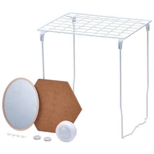LockerMate by Bostitch 10-Piec...2" Stac-A-Shelf, White/Crystal