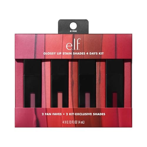 e.l.f. Glossy Lip Stain Shades...Vegan & Cruelty-Free, 4 Shades