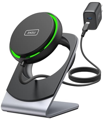 [AC] $11.99* | INIU MagPro 15W Magnetic Fast Charging Wireless Charger Stand (Black) at Amazon