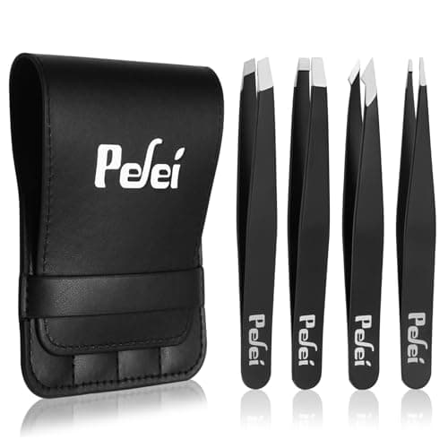 Pefei Professional Stainless Steel Tweezers Set (4-Pieces) $3.99