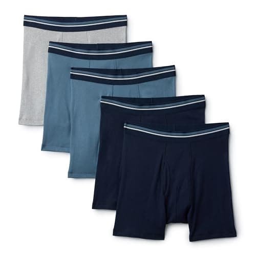 Amazon Essentials Men's Breathable Cotton Underwear Boxer Briefs, Tag-Free, Pack of 5 $10.80 FS PRIME
