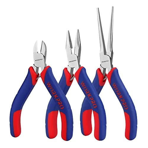 3-Piece WORKPRO Mini Pliers Set w/ 4" Diagonal, 5" Long Nose & 6" Needle Nose Pliers $9.99 + Free Shipping w/ Prime or on $35+