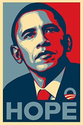 Barack Obama FAIREY (Hope) Rare Campaign Poster 11 x 17