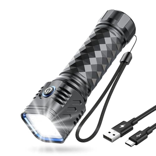 WdtPro 2000-Lumen 656' Rechargeable Super Bright LED Flashlight (2-Pack) $7.99