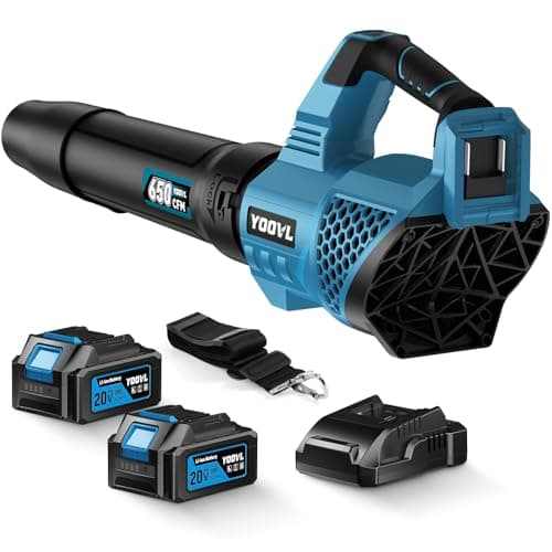 Amazon US, 64% OFF - Cordless Leaf Blower with Two (2) Batteries, 3 Speeds & Shoulder Strap (650 CFM)