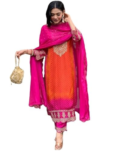 Indian Kurti for Womens with Dupatta Printed Kurta Kurtis Dress for Women Tops Tunic