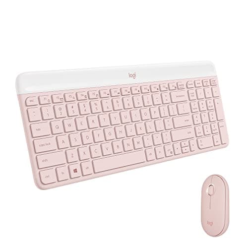 Logitech MK470 Slim Wireless K...Compatible with Windows - Rose