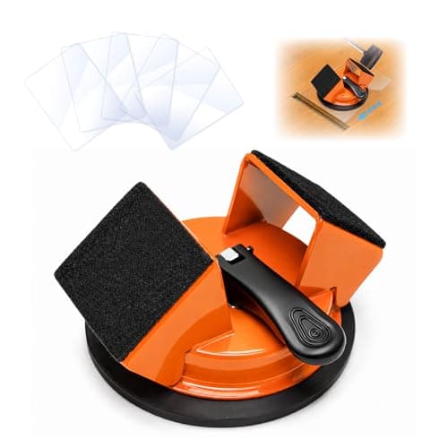 Heavy Duty Floor Gap Fixer Tool, Dual-Sided 45°Striking Surface Floor Gap Repair Tool, Features Vacuum Suction Cup and 5pcs Sticky Pads, Iron Plank Grabber for Fixer Laminate Vinyl Flooring Tools