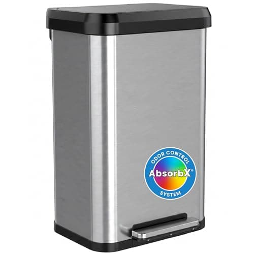 iTouchless SoftStep 50 Liter /...edal for Garage, Patio, & Home