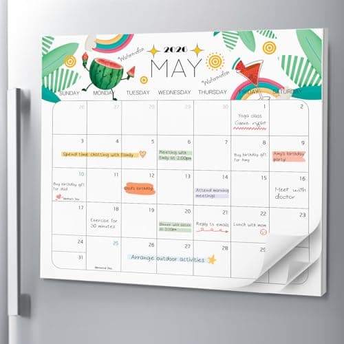 Delightful Magnetic Fridge Calendar 2026-2027 magnetic calendar for refrigerator - Monthly Calendars for Easy Organizing