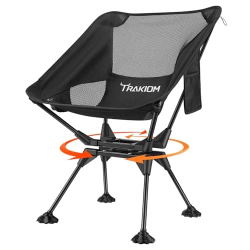 Trakiom 360° Swivel Folding Camping Chair $34.88
