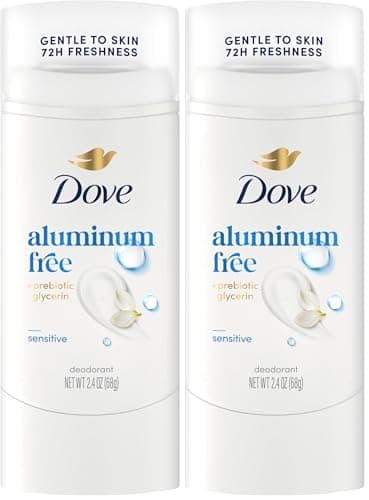 Dove Deodorant Stick Sensitive...uminum Free 2.4 oz (Pack of 2)