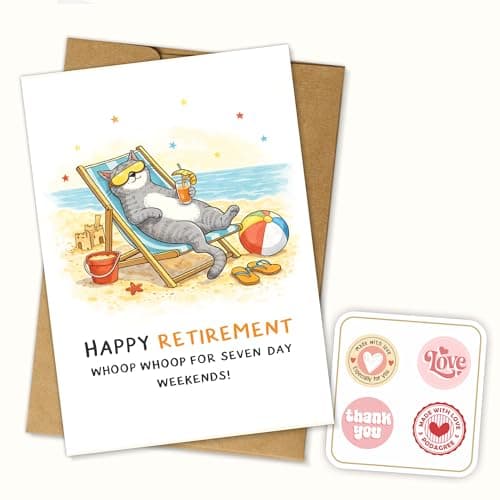 Podagree Funny Retirement Card for Him Her, Humor Leaving Card for Men Women, Retirement Gift & Decoration for Friends Bosses Mom Dad Whoop Whoop for Sevem Day Weekends