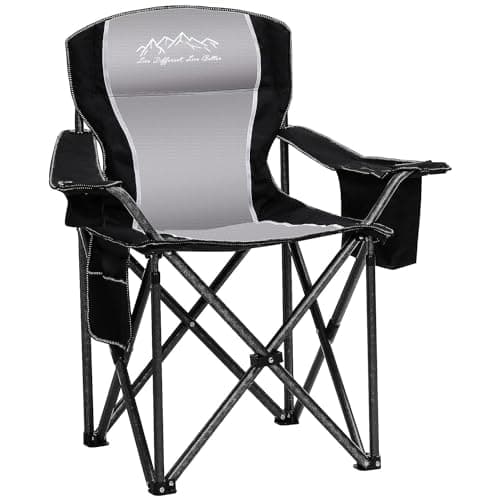 SAILARY Folding Camping Chair,...r Outside Support 450lbs Black