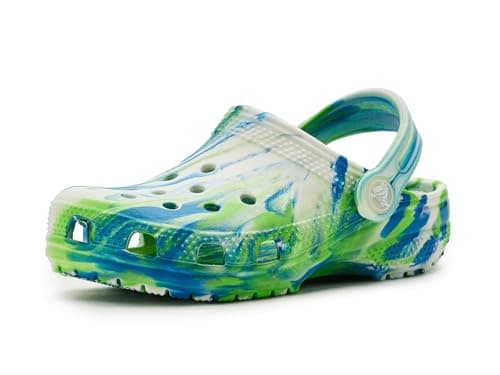 Crocs Unisex Classic Marbled Tie-Dye Clogs (Toddler) Prep Blue/Multi 6 Medium