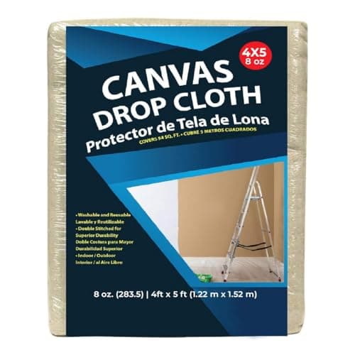 4x5-Foot Premium Cotton Canvas Drop Cloth  for $6 + free shipping w/ Prime