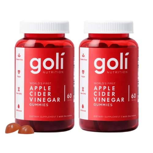 Goli Apple Cider Vinegar Gummi...luten-Free, 120 Count (2 Pack)
