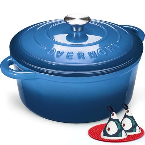 7-Qt Overmont Enameled Cast Iron Dutch Oven Pot w/ Lid $39.99 + Free Shipping