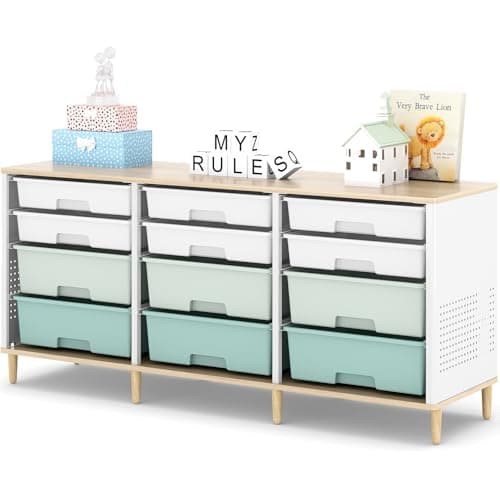 12 Drawers Storage Cabinet wit...m & Craft Room Storage (Green)