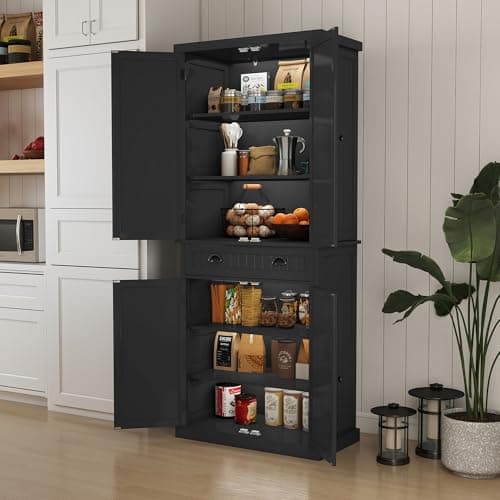 MROJISC Kitchen Pantry Cabinet...n, Dining Room and Living Room