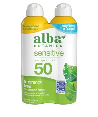 Alba Botanica Sensitive Sunscr...y SPF 50, 10 Fl Oz (Pack of 2)