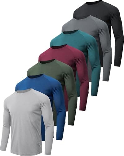 $29.99* | 7-pk MLYENX Men's Quick Dry Long Sleeve Workout T-Shirts (Large) at Amazon