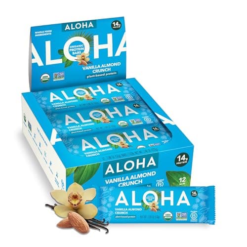 12-Pack 1.98-Oz ALOHA Organic Plant Based Protein Bars (Vanilla Almond Crunch) $20.89 w/ S&S + Free Shipping