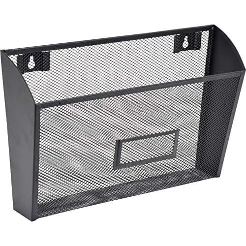 Lorell Black Mesh Wire Wall Pocket